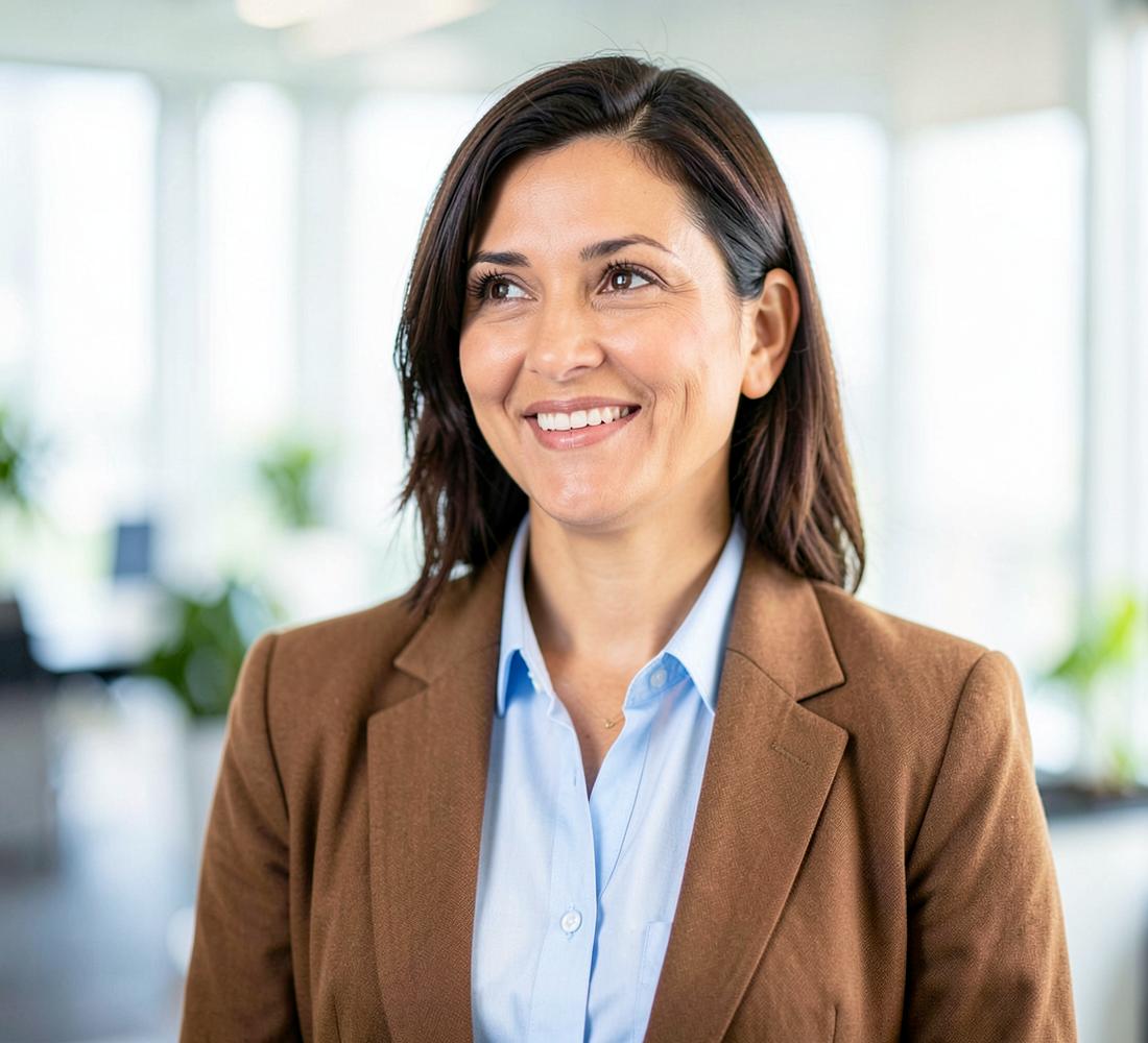 F.T.I.O. advisor smiling in a bright office
